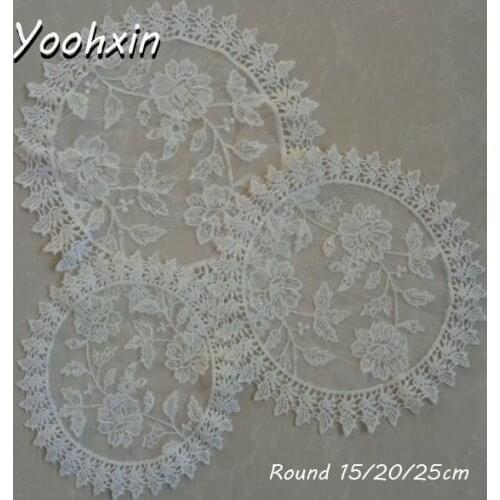 NEW Embroidery round drink Lace table place mat Christmas pad Cloth wedding placemat cup mug tea coaster dining doily kitchen