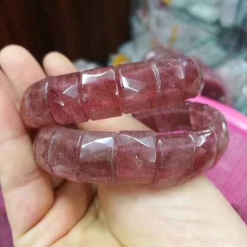 Natural strawberry quartz bracelet natural stone bracelet DIY jewelry bracelet for woman for gift wholesale