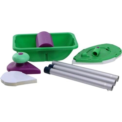 New 9Pcs/Set Paint Roller Tray Sponge Pads Kits Household Painting Brush Wall Decorative Hand Tools Home Room Diy Hand Tool Set