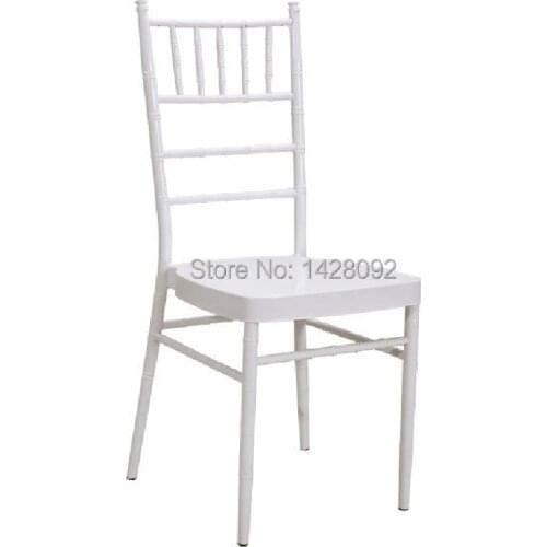 Wholesale quality strong white metal chiavari chair with removable cushion for wedding events party