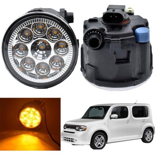 Car Front Bumper LED Fog Lamp Daytime Running Light 12V For Nissan Cube Z12 Hatchback 2010 2011 2012 2013 2014