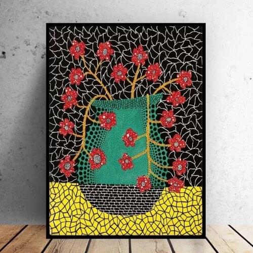 Posters and Prints Yayoi Kusama Purple Pumpkin Canvas Painting Quadros Wall Art Picture for Living Room Home Decor Cuadros