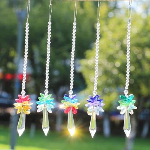 1PCS Hanging Suncatcher Crystal Angel Prisms Home Garden Collection Decor Rainbow Chakra Pendant