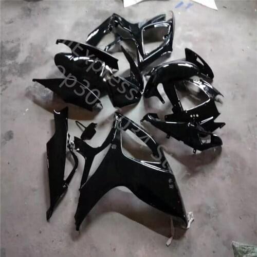 Custom Injection fairing for SUZUKI GSXR750 600 2006 2007 full black motorcycle body fairings bodywork GSX R600 GSX R750 06 07