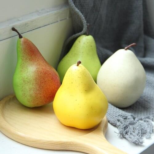 Festive Supplies Artificial Decorations Fruits Foam Simulated Pear Fruit Model Sketch Display Photography Prop 4pc/lot