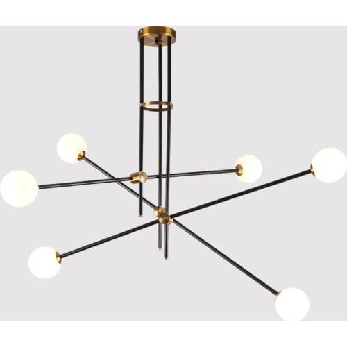 Modern Gold Pendant Light Glass ball molecules magic bean Suspension Lamp Parlor Bar Coffee Store Home Pendant Lighting PA0340