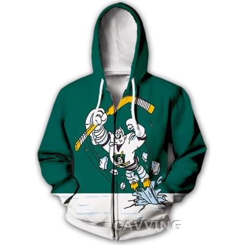 CAVVING 3D Print Ducks Zipper Hoodies Zip Up Hooded Sweatshirt Harajuku Hoodie Sweatshirt for Men/women