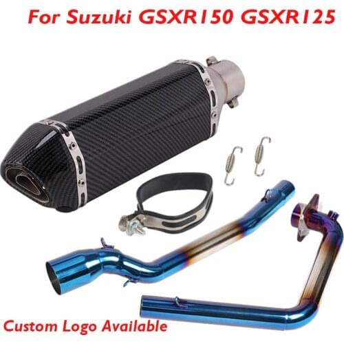 Motorcycle Exhaust System Full Muffler Silencer Baffle Tip Connect Link Tube Pipe for Suzuki GSX150R GSXR150 GSX125R GSXR125