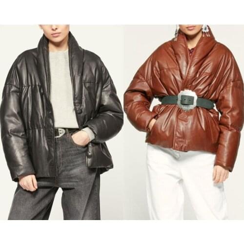 WSNG Women's Leather Down Jackets