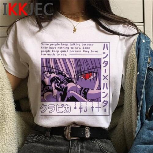 Hunter x Hunter Killua Zoldyck Kurapika summer top clothes women harajuku kawaii harajuku kawaii top tees clothes aesthetic