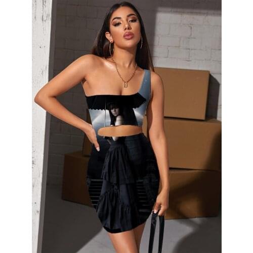 Giyu Brand Halloween Dresses Women Cosplay 3d Print Moon Hollow out Dresses Hip Hop Bodycon Dress Womens Clothing Mini Evening