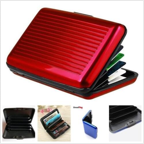 Anti-RFID Scanning Protect Card Holder Aluminum Metal Bankcard Hard Case Card Wallet ID Card Holder Credit RFID Blocking