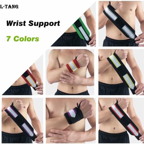 1 Pair Fitness Wrist Brace Weightlifting Crossfit Wrist Support Dumbbell Barbell Wrist Bandages Protector Gym L676