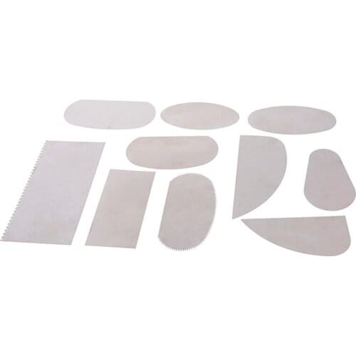10PCS Pottery Clay Steel Scraper for Polymer Clay Scraper Pottery Tools Steel Cutter Ceramic Tools Steel Serrated Scraper