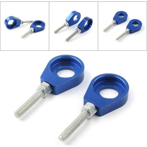 15mm Blue Motorcycle Chain Adjuster Tensioner Block for Dirt Bike Quad ATV CRF50 SSR Blue 2 Pcs