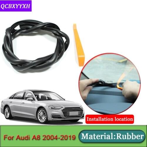 Car-styling For Audi A8 2004-2019 Rubber Anti-Noise Soundproof Dustproof Car Dashboard Windshield Sealing Strips Car Accessories