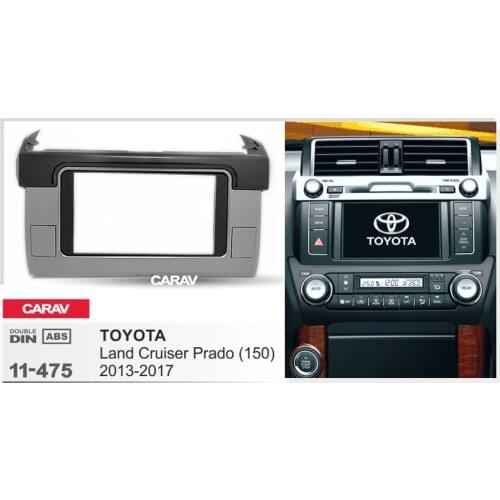 CARAV 11-475 Double Din Fascia For TOYOTA Land Cruiser Prado (150) Radio DVD Stereo Panel Dash Mounting Installation Trim