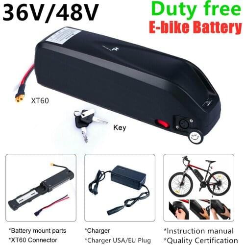 E-bike Battery 48V 20AH 36V 20AH Electric Bike Lithium Ion 18650 Cells Pack Fit for Electric Bike 750w Bafang Motor + Duty Free