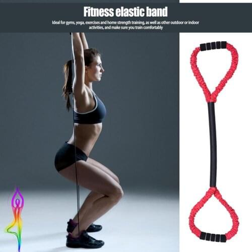 Yoga Resistance Rubber Bands Elastic Band Fitness Equipment Expander Workout Gym Exercise Training 15-30 Pounds