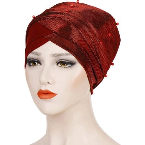 Indian Women Hijab Turban Hat Head Scarf For Caps Ready To Wear Women Head Scarf Under Hijab Bonnet Hijab Scarf Turban