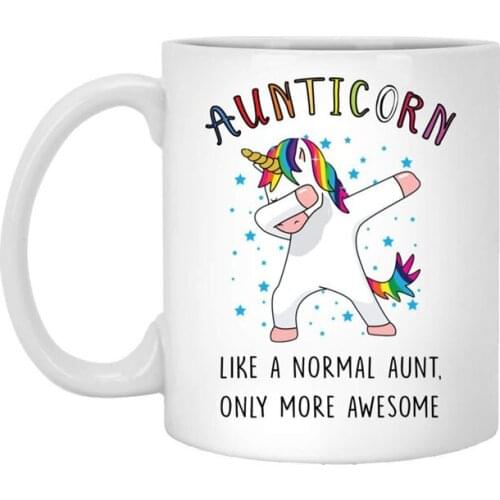 Ceramic Mug Aunticorn Aunt Unicorn Mug Coffee Cup Travel Christmas Mug Funny Taza Cute Cup Gifts