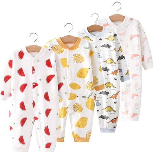 Newborn Baby Rompers Boys Girls Pajamas Cotton Infants Clothing Romper Long Sleeve Jumpsuit for 3 6 9 12 Month Babies Bodysuits