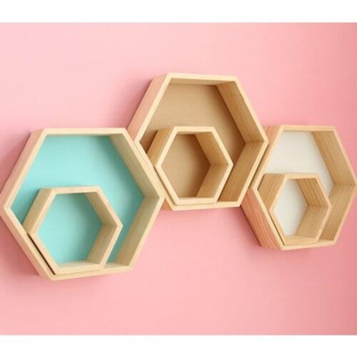 Multifunctional Hexagon Rack Store Sundries Exquisite Shape and Color Can Be Decoration in Home Office Hotel Classroom