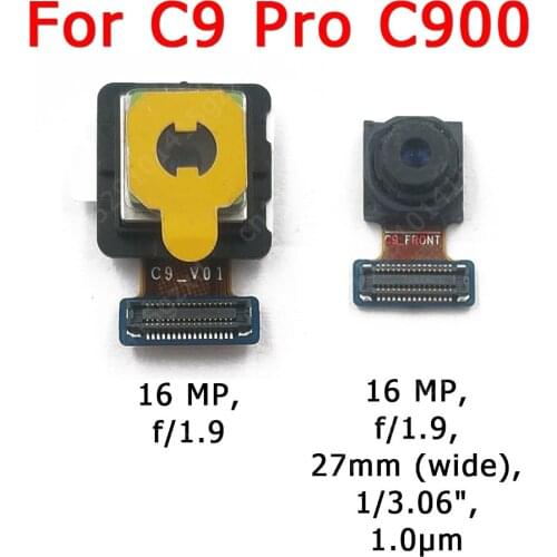 Original Front Rear Back Camera For Samsung Galaxy C9 Pro C900 Main Facing Frontal Camera Module Flex Replacement Spare Parts