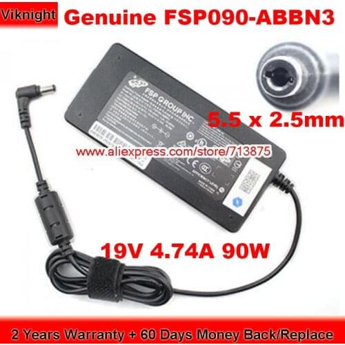 Genuine Thin Adapter FSP FSP090-ABBN3 19V 4.74A 90W Charger PA3516U-1ACA for Eluktronics THINN-15 PA3822U-1ACA Power Supply