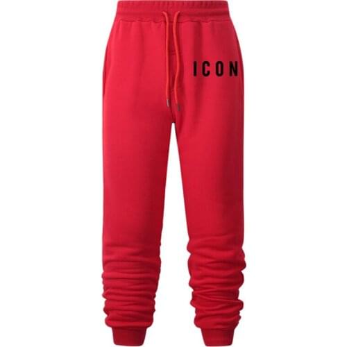 Autumn and winter mens Europe and the United States ICON printed pants casual pants mens sports pants trend leg pants
