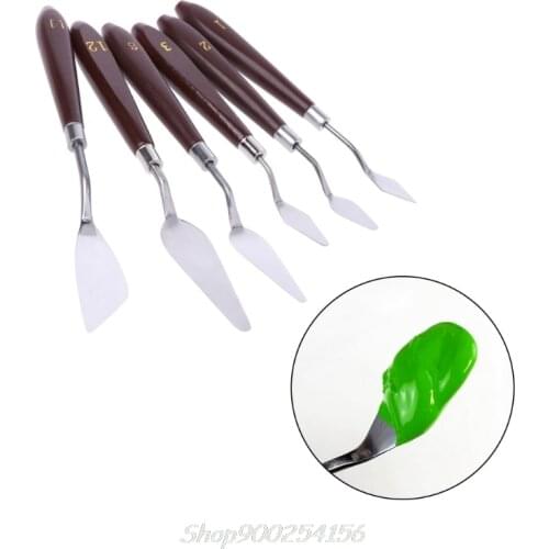 Artist Stainless Steel Palette Knife Spatula Scraper for Mixing Oil Painting S23 20 Dropshipping