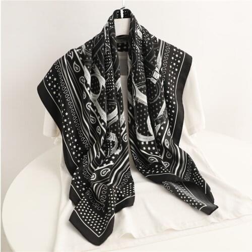Luxury Popular Headband Headscarf Women Print Shawl Neckerchief Female Hair Wrap Foulard Twill Square Scarf For Hijab Bandana
