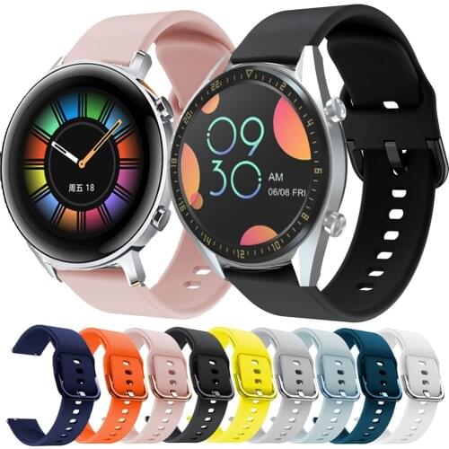 Strap for Huawei Watch GT2 GT 2 42 Silicone Watch Bands For samsung active 2 40 44 galaxy 42mm Replacement Bracelet Smart Watch