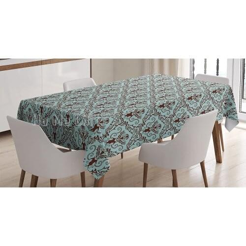Classic Design Style Leaf Tablecloth Dining Room Kitchen Table Cover Decoration