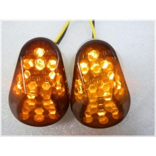 Dark Smoke LED Flush Mount for Kawasaki ZZR 600 ZX9R ZX7R ZX10R ZX12R