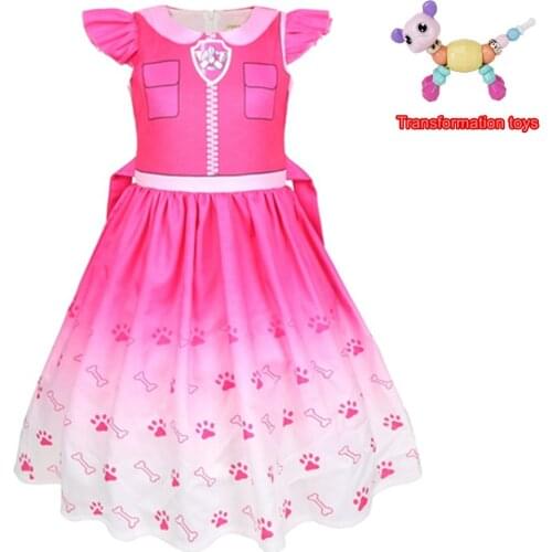 High quality party Patrol Dog cosplay kid patrol dog costume dress Halloween mascot skye chase Dog Children suit Chase Cosplay