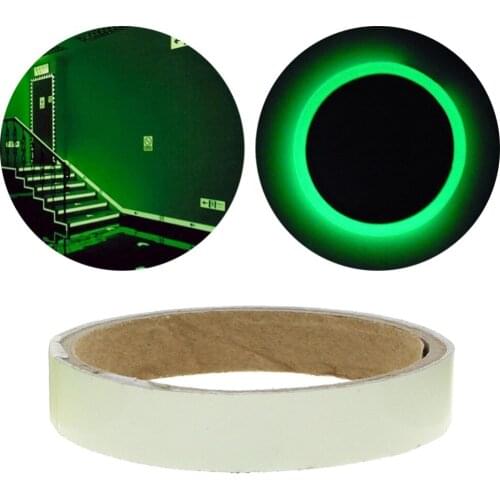 1.5cm*1m Luminous Fluorescent Tape Safety Security Home Decoration Warning Tape Night Self-adhesive Glow In The Dark Sticker