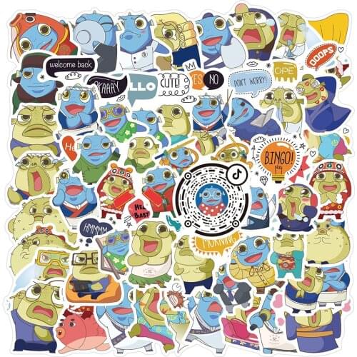 10/30/50PCS Funny Uncle Fish Cartoon Stickers Aesthetics Phone Laptop Notebook Luggage Bike Waterproof Sticker Decal Kid Toy