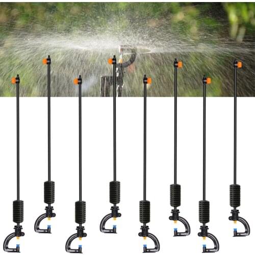 180 Degree Refraction Mist Nozzle G Type Sprinkler Head w/ Pile Connector Suspended Atomization Micro Rotating Garden Watering