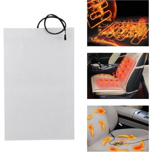 2/4pcs Car Heated Seat Heater Pads Kit With Round Switch Automobile CoverUniversal Carbon Fiber Car Seat Protector Seat Heating