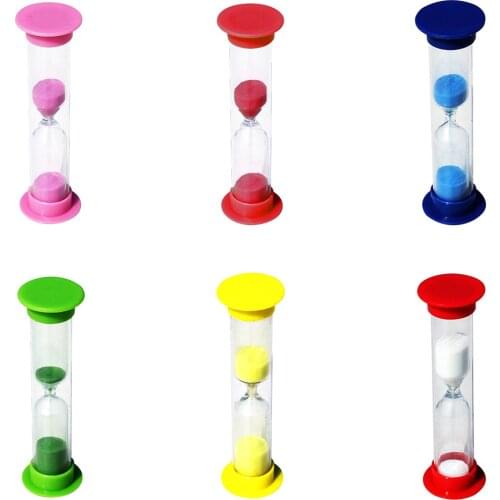 5 Colors 1Pcs 2 Minutes Hourglass Children Sand Timer Brush Mini Timer Creative Exquisite Small Gifts Exquisite Home Decoration