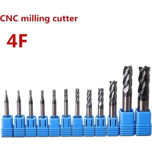 50 degree 4 slot 1mm-14mm high quality stainless steel special end mill cutter Long tungsten carbide hard alloy coated end mill