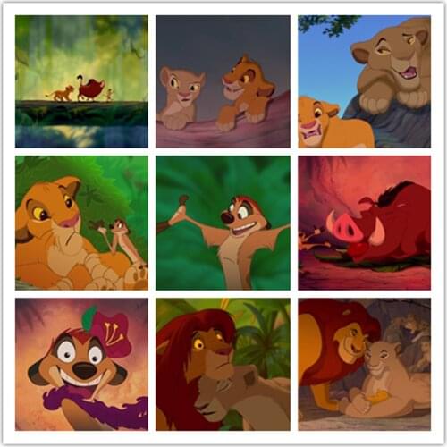 Cartoon Lion King Diamond Painting Disney Diamond Embroidery Cross Stitch Kits Mosaic Art 5D DIY Home Decor