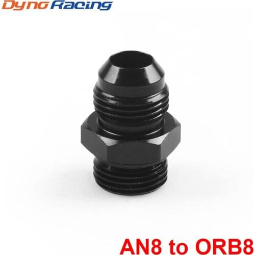 AN -8 (AN8 AN 08) to ORB-8 (3/4" UNF) O-Ring Boss Adapter Fitting Black BX101904
