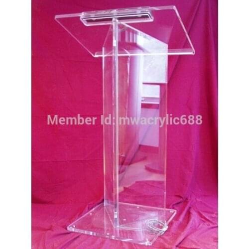 Free Shipping High Quality Price Reasonable Beautiful Acrylic Podium Pulpit Lectern
