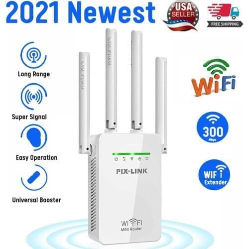 Wireless Amplifier Router WiFi Range Extender Repeater Signal Booster Adjustable Antenna Transfer Rate Up To 1180Mbps