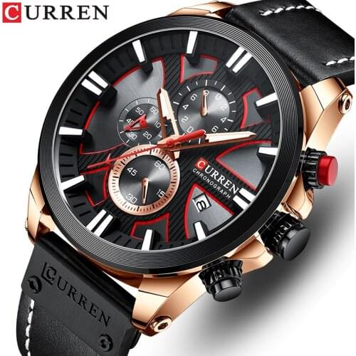 CURREN Men Watch Top Brand Luxury Sports Quartz Mens Watches Waterproof Chronograph Wristwatch Date Clock Relogio Masculino