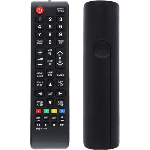 Black ABS 433Mhz Replacement IR TV Remote Control with Long Control Distance Fit for Samsung BN5901199G / BN59-01199G