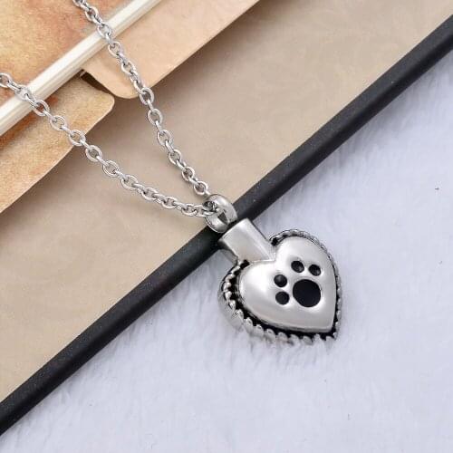 CMJ8647 Fadeless and Durable Stainless Steel Pet Ashes Memorial Pendant Necklace Ash Jewelry