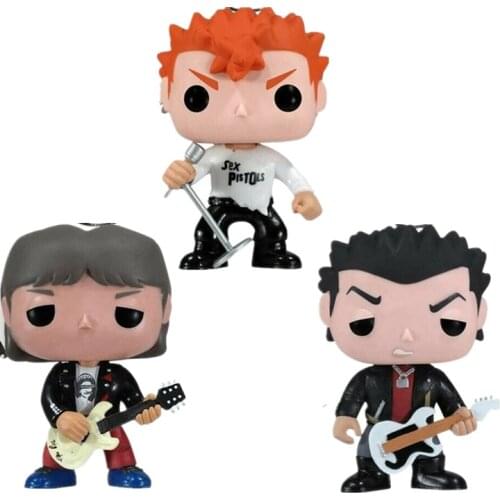 Disney Punk Rock -Sex Pistols Johnny Rotten Sid Vicous Vinyl Model Dolls Collectible Action Figure Toys For Birthday Gift